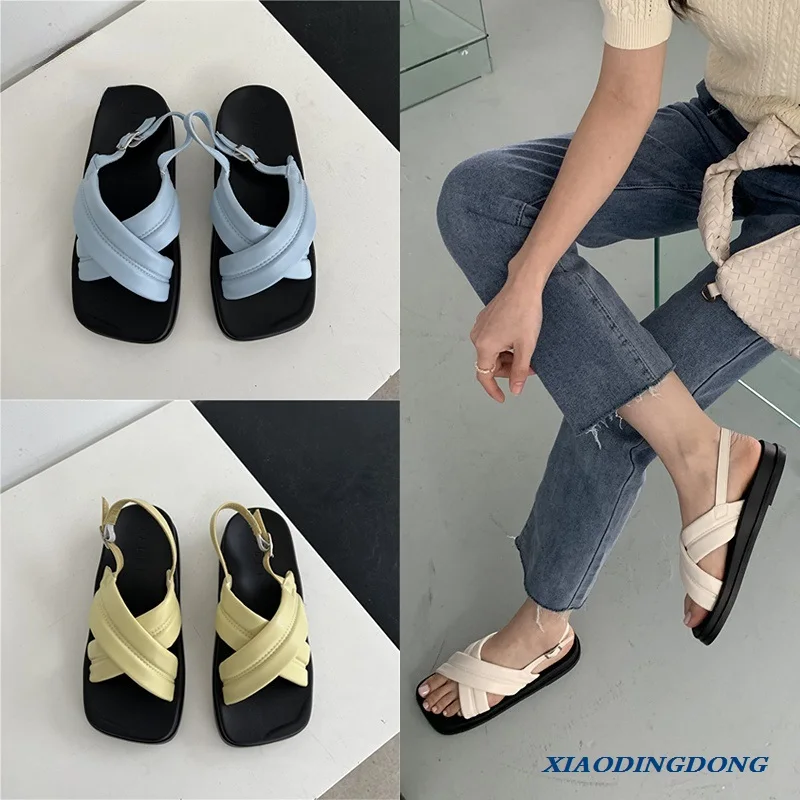 Summer Ladies Shoes Beach Sandals Cross Square Head Fashion Buckle Flat Sandals Women Home Slippers Woman Flip Flops Slides
Summer Ladies Shoes Beach Sandals Cross Square Head Fashion Buckle Flat Sandals Women Home Slippers Woman Flip Flops Slides