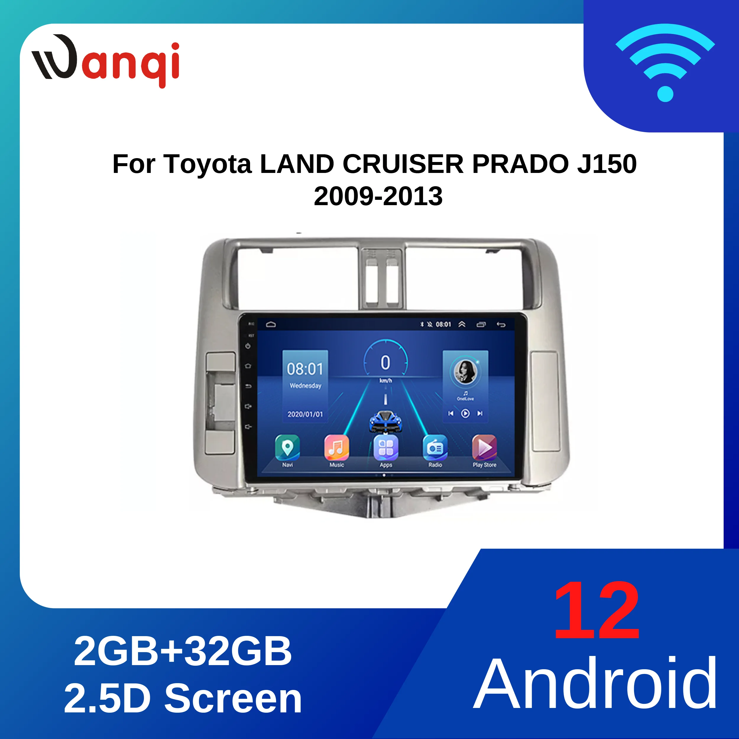 Автомагнитола, мультимедийный видеоплеер 2 Din Wanqi 12,0 с навигацией, AHD DSP GPS для Toyota LAND CRUISER PRADO J150 2009-2013 BT
Автомагнитола, мультимедийный видеоплеер 2 Din Wanqi 12,0 с навигацией, AHD DSP GPS для Toyota LAND CRUISER PRADO J150 2009-2013 BT