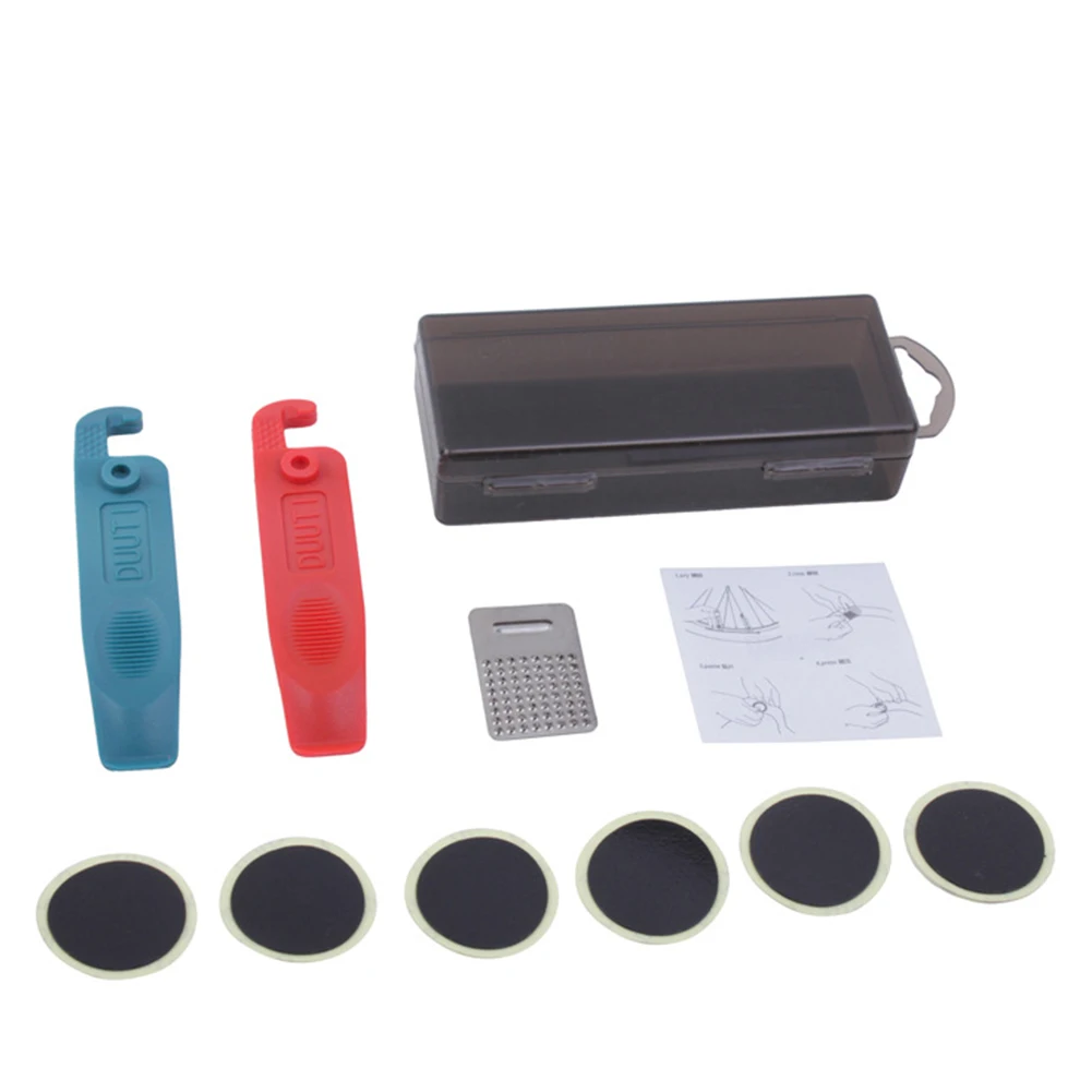 MTB Bike Puncture Repair Tool Bicycle Glueless Patches Tire Lever Kit Mini Bicycle Tire Urgent Maintenance Carry Spare Tool
MTB Bike Puncture Repair Tool Bicycle Glueless Patches Tire Lever Kit Mini Bicycle Tire Urgent Maintenance Carry Spare Tool