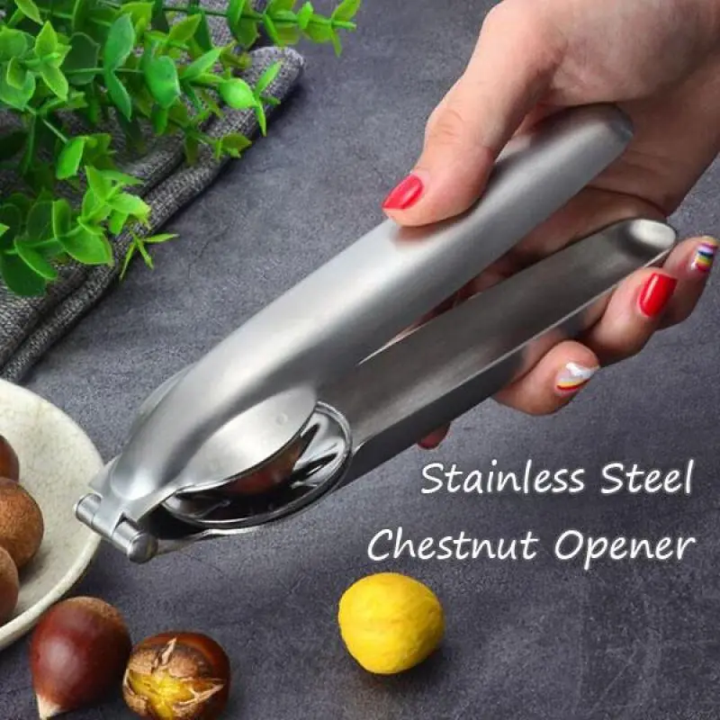 Stainless Steel Chestnut Opener Machine 2In1 Quick Clip Walnut Pliers Chestnut Sheath Cutter Nut Cracker Sheller Kitchen Tools 
Stainless Steel Chestnut Opener Machine 2In1 Quick Clip Walnut Pliers Chestnut Sheath Cutter Nut Cracker Sheller Kitchen Tools