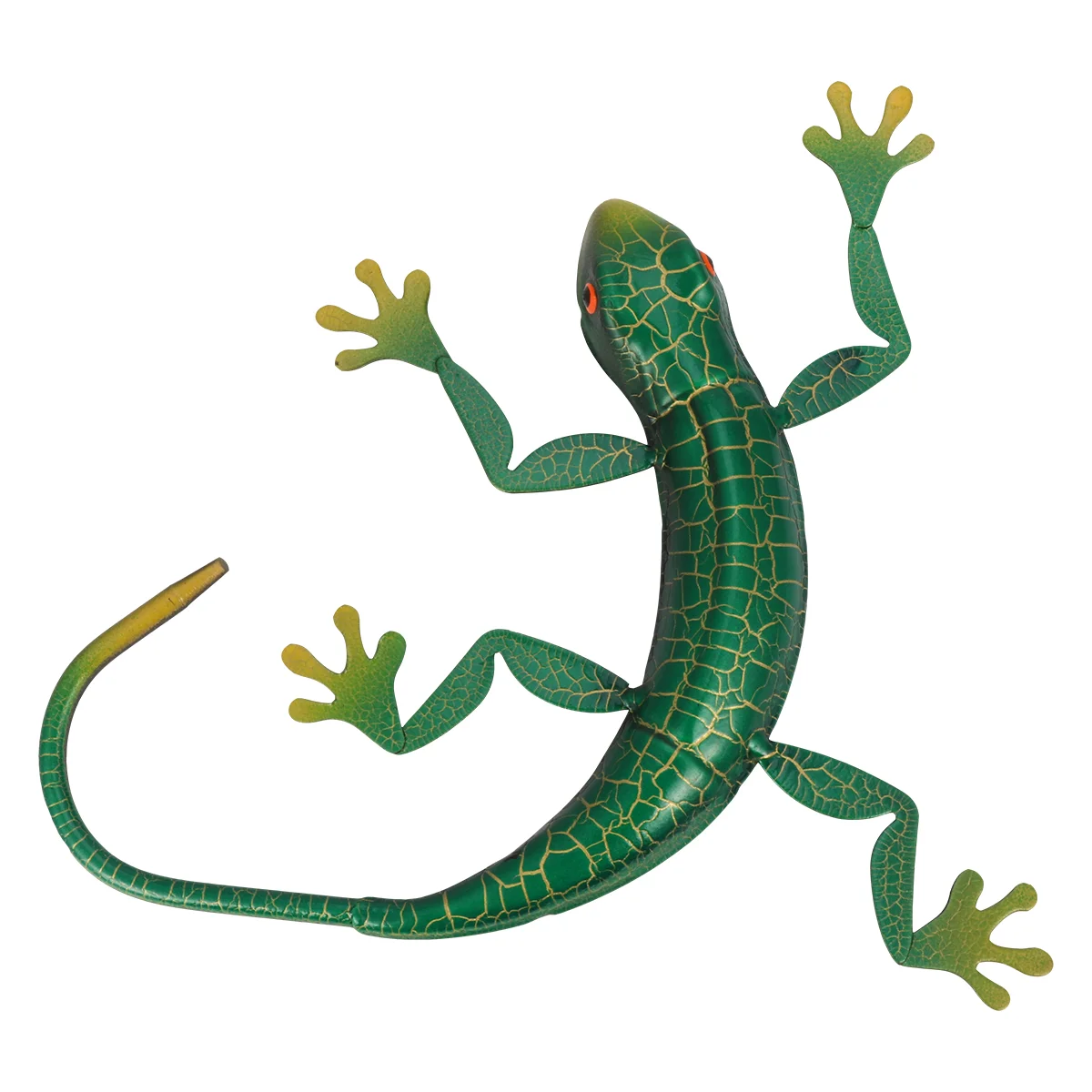 

Металлическая настенная подвесная декорация Gecko, вдохновляющая скульптура ящерицы для помещений, улицы, дома, сада, искусственная зеленая