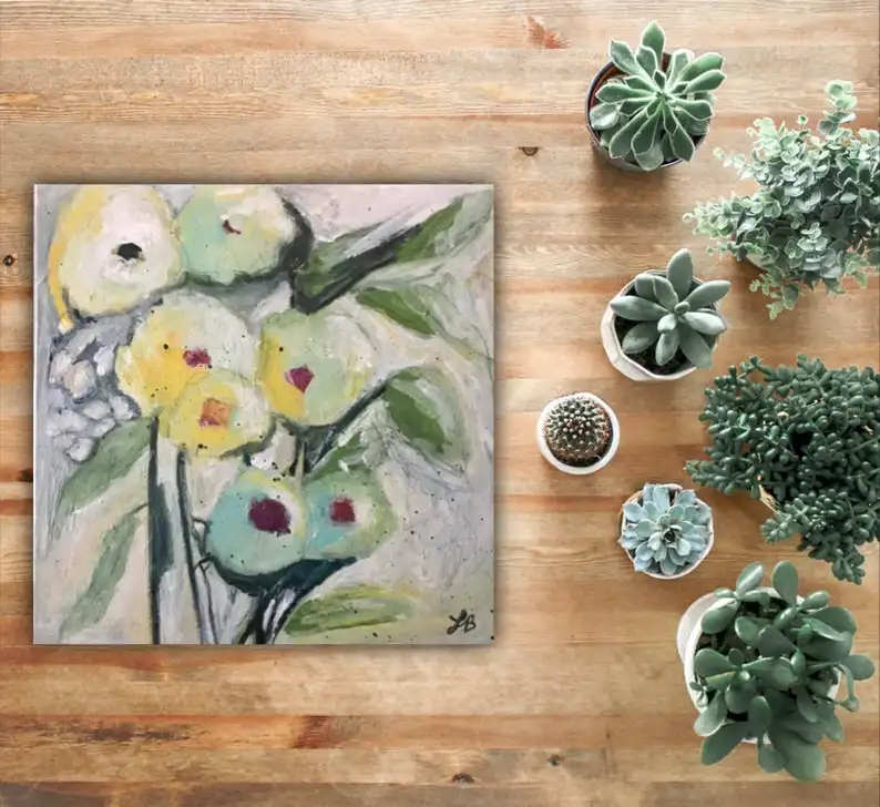 Bliss Floral Original Painting Abstract Teal Green Floral Still life Flower Modern Acrylic Canvas Free US Big oil painting huge
Bliss Floral Original Painting Abstract Teal Green Floral Still life Flower Modern Acrylic Canvas Free US Big oil painting huge