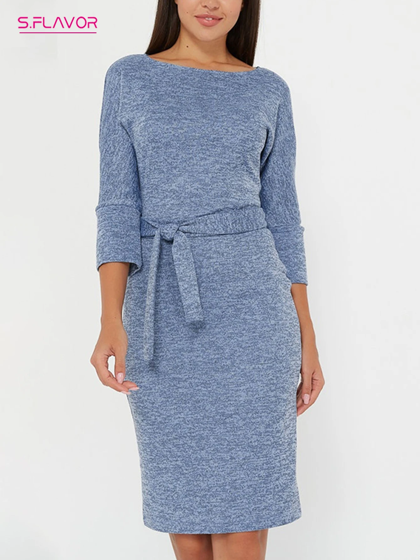 S.FLAVOR Fashion Women Slim Sheath Dress 3/4 Sleeve O-Neck Office Lady Bodycon Dresses Elegant Solid Knee Length Casual Dress
S.FLAVOR Fashion Women Slim Sheath Dress 3/4 Sleeve O-Neck Office Lady Bodycon Dresses Elegant Solid Knee Length Casual Dress