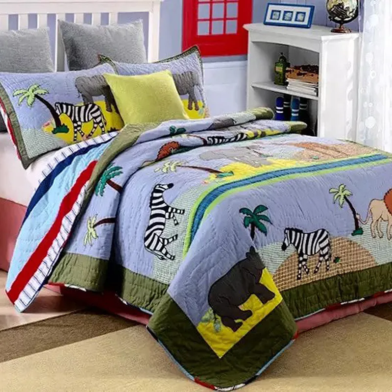 Handmade 2PC Kids Cotton Quilt Bedspread Set for Children's Bedroom Cartoon Quilted Blanket Coverlet Cubrecam Bed Cover Colchas
Handmade 2PC Kids Cotton Quilt Bedspread Set for Children's Bedroom Cartoon Quilted Blanket Coverlet Cubrecam Bed Cover Colchas