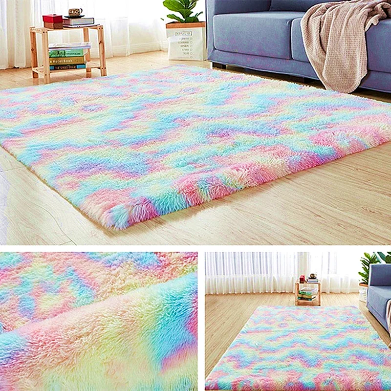 Rainbow Carpet Gradient Tie-dye Plush Rug Living Room Coffee Table Pad Carpet Bedroom Bedside Bay Window Rug Baby Crawling Mat
Rainbow Carpet Gradient Tie-dye Plush Rug Living Room Coffee Table Pad Carpet Bedroom Bedside Bay Window Rug Baby Crawling Mat