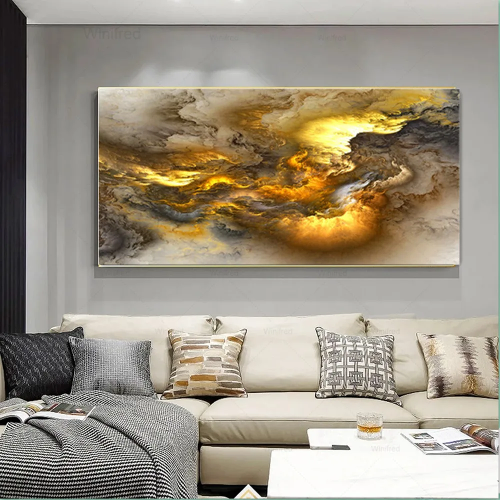 Blue Golden Clouds Abstract Oil Painting Canvas Print Modern Art Wall Decoration Poster for Living Room Bedroom Decor Pictures
Blue Golden Clouds Abstract Oil Painting Canvas Print Modern Art Wall Decoration Poster for Living Room Bedroom Decor Pictures