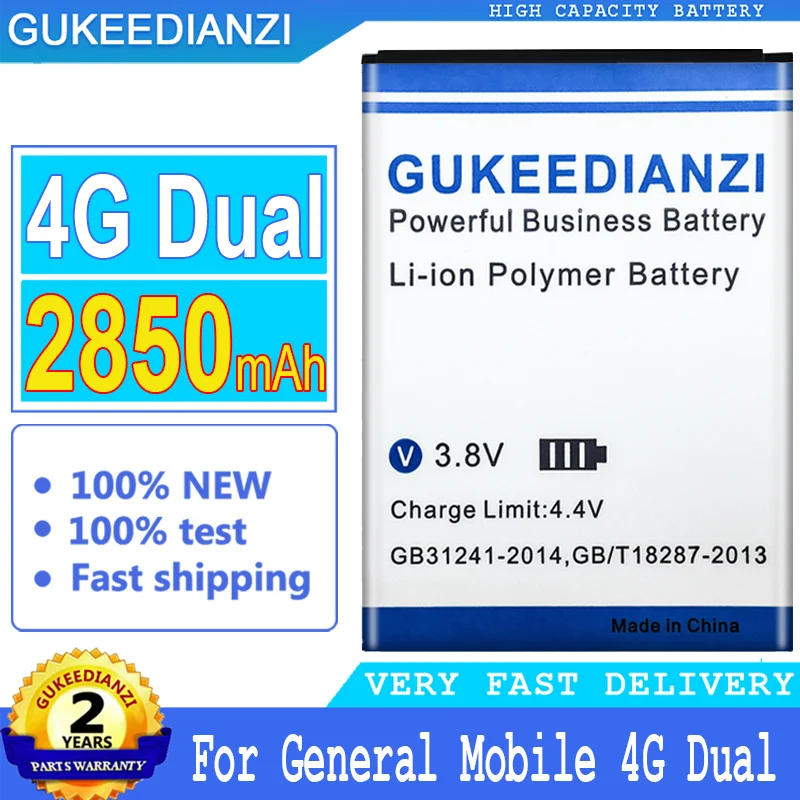 2850mAh GUKEEDIANZI Battery For General Mobile 4G Dual GM4G Android One Cell Rechargeable Bateria
2850mAh GUKEEDIANZI Battery For General Mobile 4G Dual GM4G Android One Cell Rechargeable Bateria