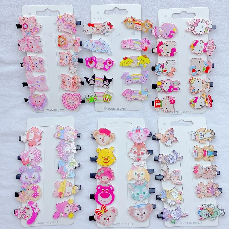Заколка для волос Hellokittys Kuromi Sanrio Kawaii My Melody Cute Bb, 10 шт./компл.
Заколка для волос Hellokittys Kuromi Sanrio Kawaii My Melody Cute Bb, 10 шт./компл.