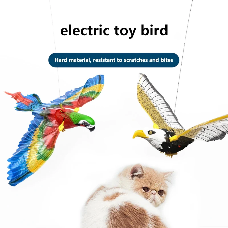 

Имитация птицы интерактивные игрушки для кошек электрическая подвесная орла летающая птица кошка чайная игра кошка палка веревка для царапин игрушка для котят и собак