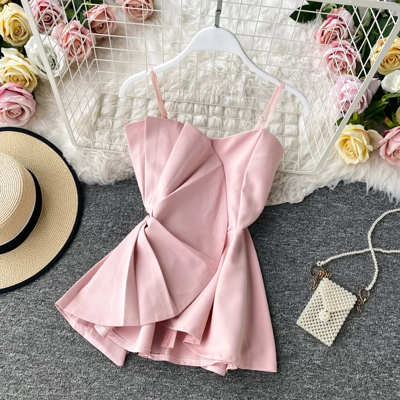 Women Fairy Blended Camis Irregularity Design Solid Tank Tops Korean Style Off Shoulder Draped Tube Top Elegant Sleeveless Tunic
Women Fairy Blended Camis Irregularity Design Solid Tank Tops Korean Style Off Shoulder Draped Tube Top Elegant Sleeveless Tunic