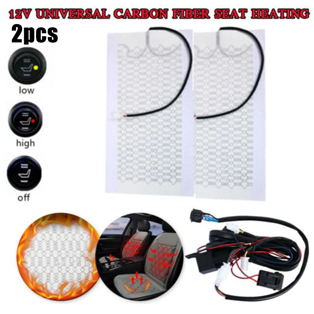 Heated Seat Heater Pads Carbon Fiber Kit Round Switch White 12V 2.3M 48cm* 28cm Car High/Low Temperature Settings
Heated Seat Heater Pads Carbon Fiber Kit Round Switch White 12V 2.3M 48cm* 28cm Car High/Low Temperature Settings