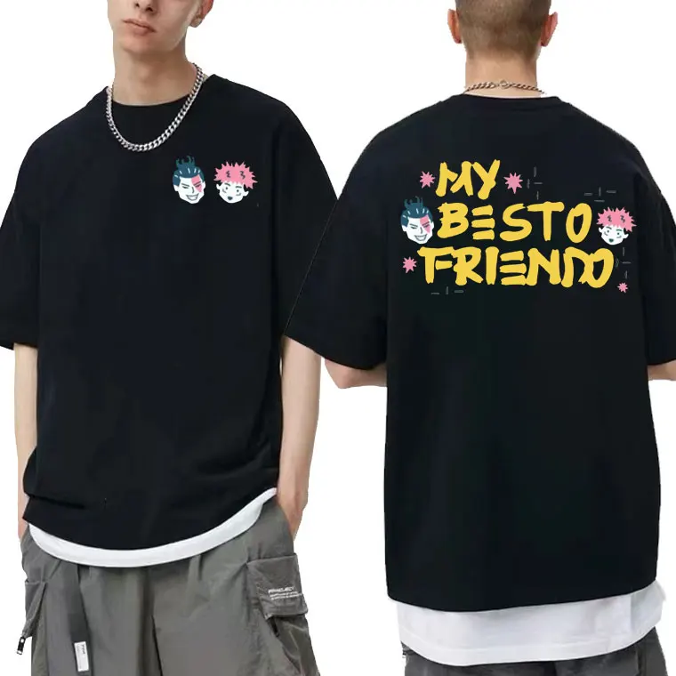 Anime Jujutsu Kaisen My Besto Friendo Tshirt Funny Kawaii Itadori Yuji and Dongtang Aoi Double Sided Print T-Shirt Men Women Tee
Anime Jujutsu Kaisen My Besto Friendo Tshirt Funny Kawaii Itadori Yuji and Dongtang Aoi Double Sided Print T-Shirt Men Women Tee