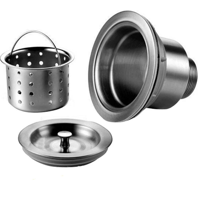 Stainless steel kitchen single / double sink drainer wire drain pipe fittings with basket sink filter sewer accessories 110140mm
Stainless steel kitchen single / double sink drainer wire drain pipe fittings with basket sink filter sewer accessories 110140mm