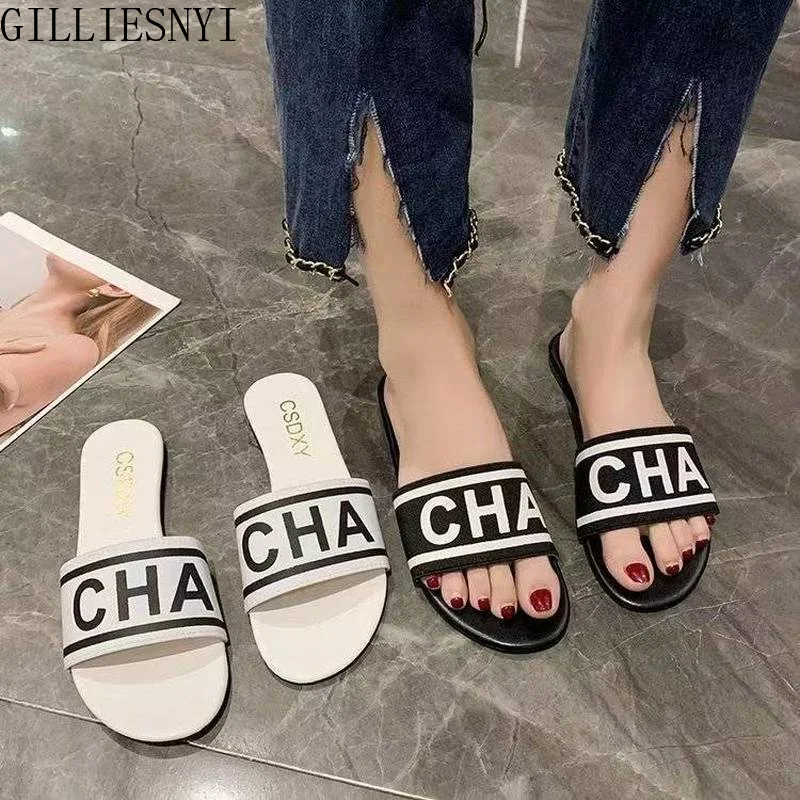 Summer Fashion Women Slides Black White Design Brand Woman Flat Heels Open Toes Slippers House Flip Flop Causal Shoes 2023 New
Summer Fashion Women Slides Black White Design Brand Woman Flat Heels Open Toes Slippers House Flip Flop Causal Shoes 2023 New