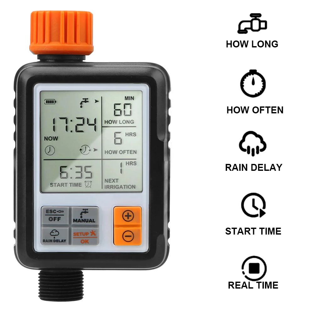 Large Screen Watering Device Watering Controller System For Garden Lawn Programmable Digital Irrigation Timer Automatic
Large Screen Watering Device Watering Controller System For Garden Lawn Programmable Digital Irrigation Timer Automatic