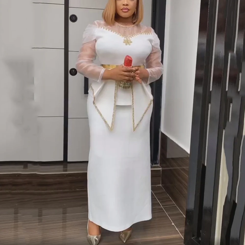 African Ladies Fashion Long Dresses Round Neck Full Sleeve High Waisted Bodycon Ankle Length Elegant Female Party Night Dress
African Ladies Fashion Long Dresses Round Neck Full Sleeve High Waisted Bodycon Ankle Length Elegant Female Party Night Dress