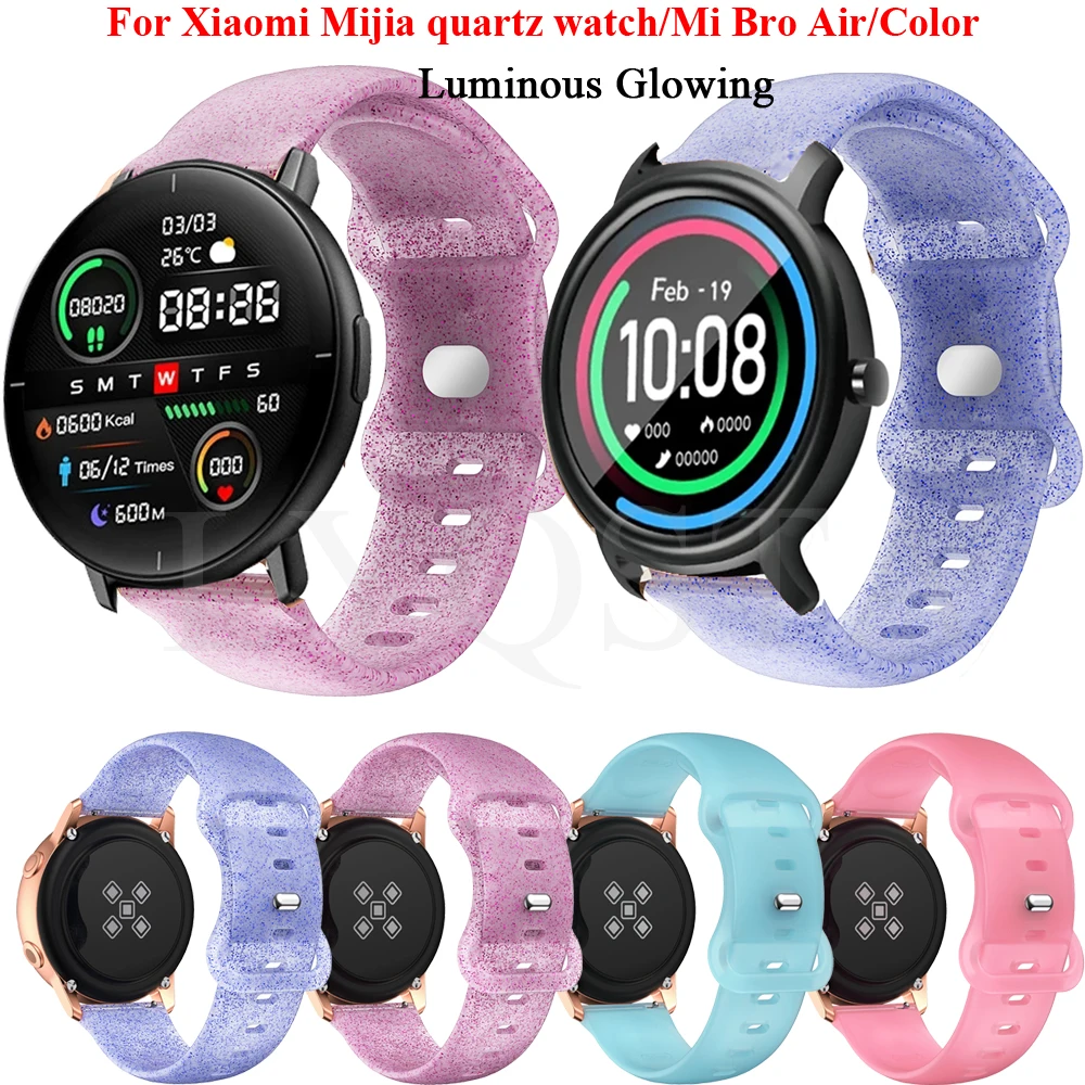 20mmLuminous Glowing Silicone Watchstrap Band For MiBro Lite/Air Smart Wristband Bracelet For Xiaomi MiBro Color Wriststrap Belt
20mmLuminous Glowing Silicone Watchstrap Band For MiBro Lite/Air Smart Wristband Bracelet For Xiaomi MiBro Color Wriststrap Belt