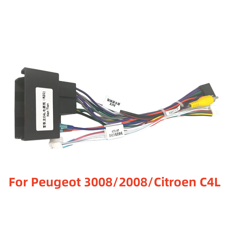16-pin Car Android Stereo Wiring Harness For Peugeot 3008/2008/Citroen C4/C-Quatre/C4L/C3 XR/C5/DS6
16-pin Car Android Stereo Wiring Harness For Peugeot 3008/2008/Citroen C4/C-Quatre/C4L/C3 XR/C5/DS6