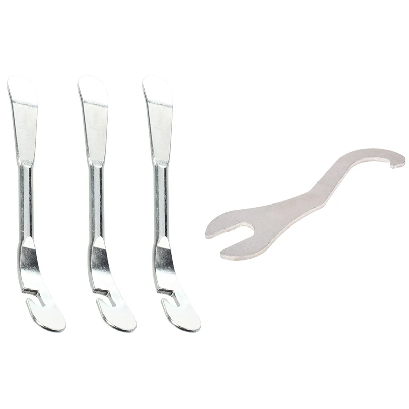 3 Pcs Metal Bicycle Bike Tire Tyre Lever Remover Repair Tool 12Cm & 1Pcs Bike Lock Ring Remover Repair Wrench Tool
3 Pcs Metal Bicycle Bike Tire Tyre Lever Remover Repair Tool 12Cm & 1Pcs Bike Lock Ring Remover Repair Wrench Tool