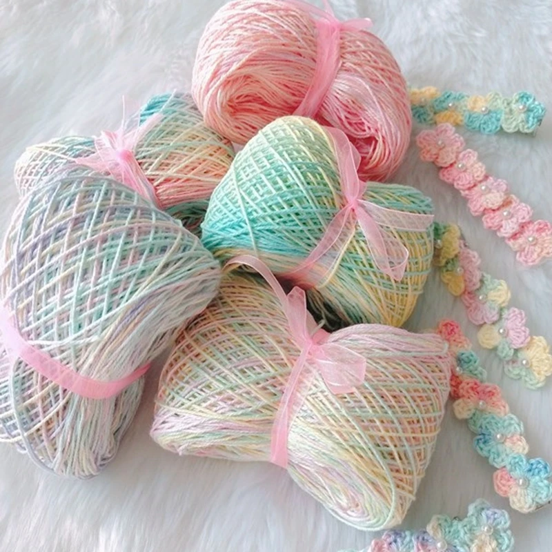 100% Cotton Yarn Soft Rainbow Tie-Dye No. 3 Lace Thread For Crocheting Suitable For Crocheted Hairpins And Bags 50g
100% Cotton Yarn Soft Rainbow Tie-Dye No. 3 Lace Thread For Crocheting Suitable For Crocheted Hairpins And Bags 50g