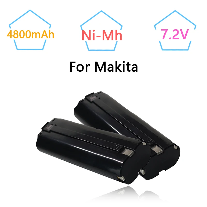 For Makita7.2V 4800mAh Tool Replacement Battery for Makita 9000 7000 7002 9035D Ni-Mh Rechargeable Batteries
For Makita7.2V 4800mAh Tool Replacement Battery for Makita 9000 7000 7002 9035D Ni-Mh Rechargeable Batteries