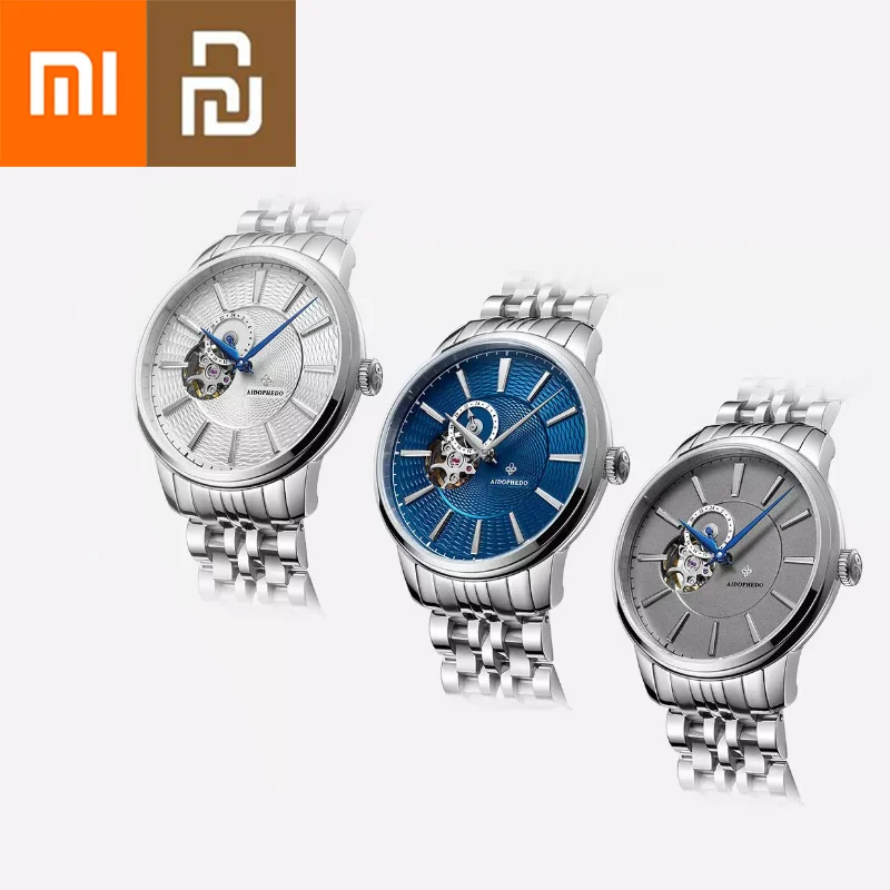 Xiaomi Youpin Men's Wrist Watches Automatic Mechanical Steel Band Tough Wind Hollow Wave Plate High Quality Modern Watches
Xiaomi Youpin Men's Wrist Watches Automatic Mechanical Steel Band Tough Wind Hollow Wave Plate High Quality Modern Watches