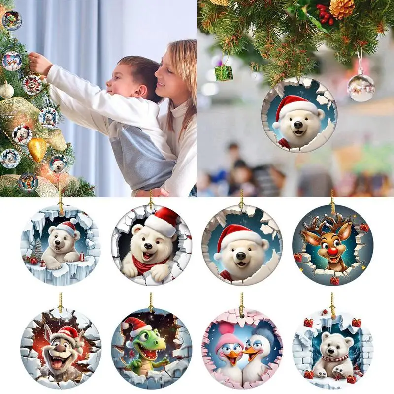 Christmas Tree Pendant Acrylic Car Hangings Ornament Multifunctional 8 PCS Tree Pendants With Bear Reindeer For Christmas Decor
Christmas Tree Pendant Acrylic Car Hangings Ornament Multifunctional 8 PCS Tree Pendants With Bear Reindeer For Christmas Decor