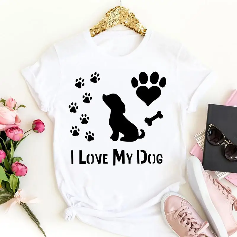 Женские футболки, модная Милая Летняя женская одежда с коротким рукавом и принтом собачьей лапы
Женские футболки, модная Милая Летняя женская одежда с коротким рукавом и принтом собачьей лапы