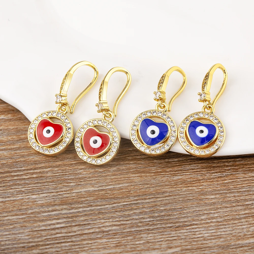 Nidin Korean Fashion Style Evil Eye Hollow Heart Dangle Earrings For Women Temperament Drop Ear Jewelry Party Wedding Gifts
Nidin Korean Fashion Style Evil Eye Hollow Heart Dangle Earrings For Women Temperament Drop Ear Jewelry Party Wedding Gifts
