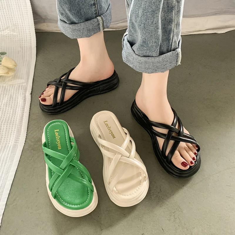 Female Shoes Slippers Soft Platform Slides Rubber Flip Flops Low 2022 Comfort Summer Flat Hawaiian Rome Scandals PU Casual
Female Shoes Slippers Soft Platform Slides Rubber Flip Flops Low 2022 Comfort Summer Flat Hawaiian Rome Scandals PU Casual