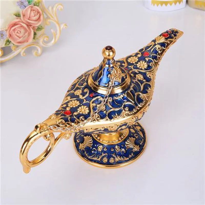 Lamp of Aladdin Wishing Lamp Retro European Crafts Alloy Creative Craft Ornament Wishing Lamp
Lamp of Aladdin Wishing Lamp Retro European Crafts Alloy Creative Craft Ornament Wishing Lamp