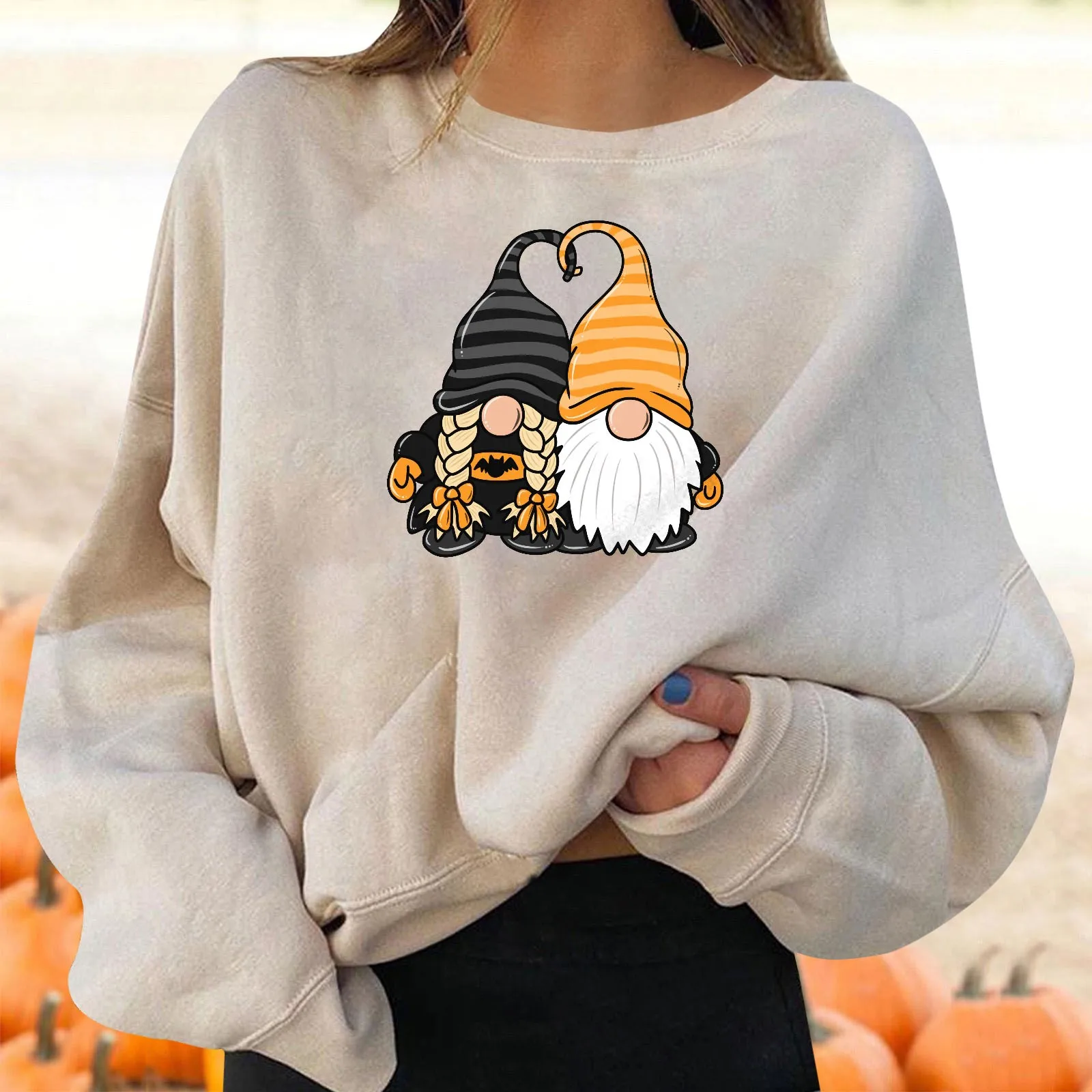 Women's Halloween Pullovers Fun Graphic Print Round Neck Long Sleeve Sweatshirt Tops Quarter Zip Pullover with Pocket
Women's Halloween Pullovers Fun Graphic Print Round Neck Long Sleeve Sweatshirt Tops Quarter Zip Pullover with Pocket