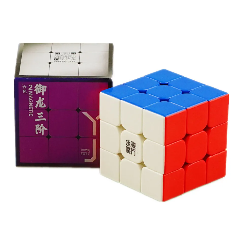 

Yj Yulong V2 M 3x3x3 Magnetic Speed Cube 3x3 Yongyun Yulong 2m Magic Cube Puzzle Professional Educational Toys for Kids Gift