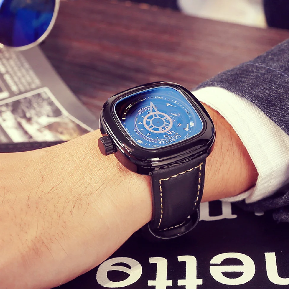 Hot Selling Popular Watch Fashion Trend Full Automatic Mechanical Watch Men's Watch Hollow Square Large Dial Watch
Hot Selling Popular Watch Fashion Trend Full Automatic Mechanical Watch Men's Watch Hollow Square Large Dial Watch
