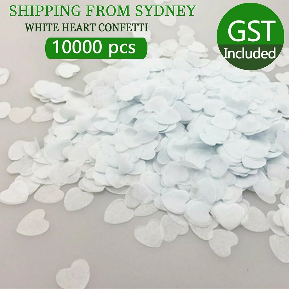 Add a Romantic Touch to Your Celebrations with 10K Biodegradable White Heart Tissue Paper Confettis Ideal for Weddings
Add a Romantic Touch to Your Celebrations with 10K Biodegradable White Heart Tissue Paper Confettis Ideal for Weddings