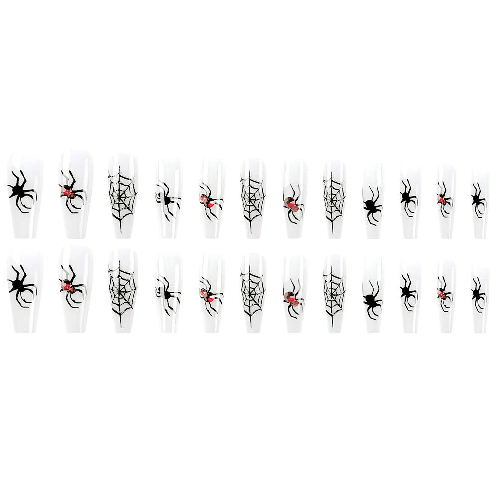Halloween Spiderweb False Nail Eco-friendly No Fading Artificial Nail for Hand Decoration Nail Art 
Halloween Spiderweb False Nail Eco-friendly No Fading Artificial Nail for Hand Decoration Nail Art