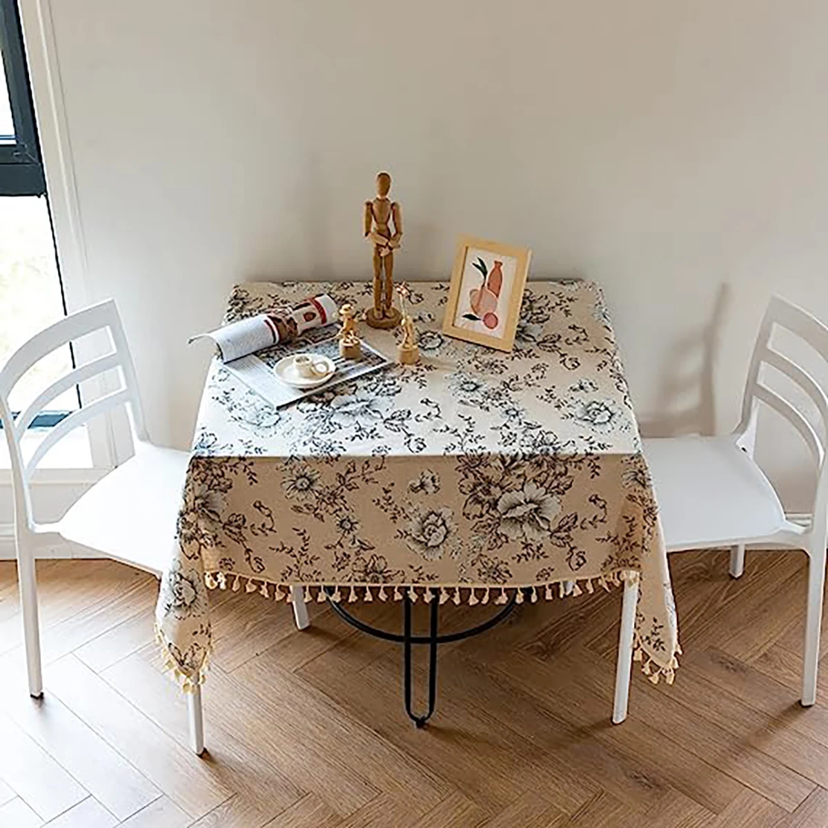 Vintage Black Peony Cotton Linen Tassel Rectangular Tablecloth For Kitchen Dining Room Christmas Birthday Dinner Easter Party
Vintage Black Peony Cotton Linen Tassel Rectangular Tablecloth For Kitchen Dining Room Christmas Birthday Dinner Easter Party