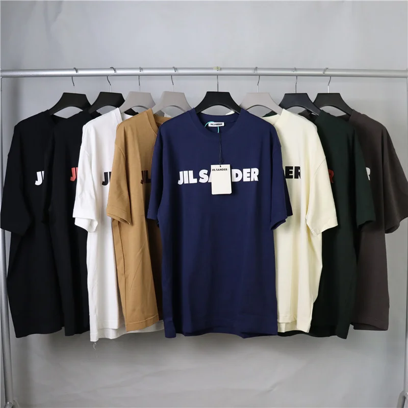 Футболка Jil Sander Женская/мужская с коротким рукавом, повседневный Свободный Топ из 100% хлопка с надписью, лето
Футболка Jil Sander Женская/мужская с коротким рукавом, повседневный Свободный Топ из 100% хлопка с надписью, лето