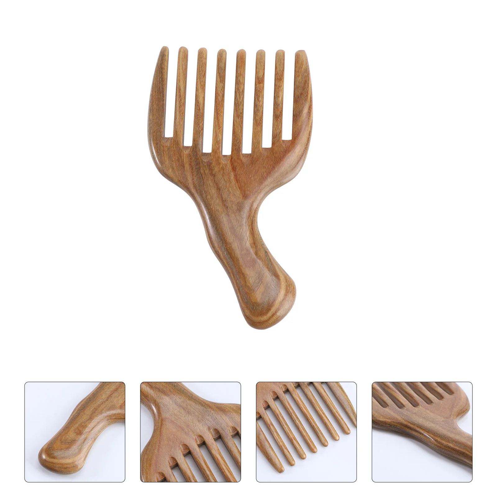 

1PC Wide Tooth Wooden Comb Sandalwood Hair Comb Hairdressing Rake Combs with Handle Brush