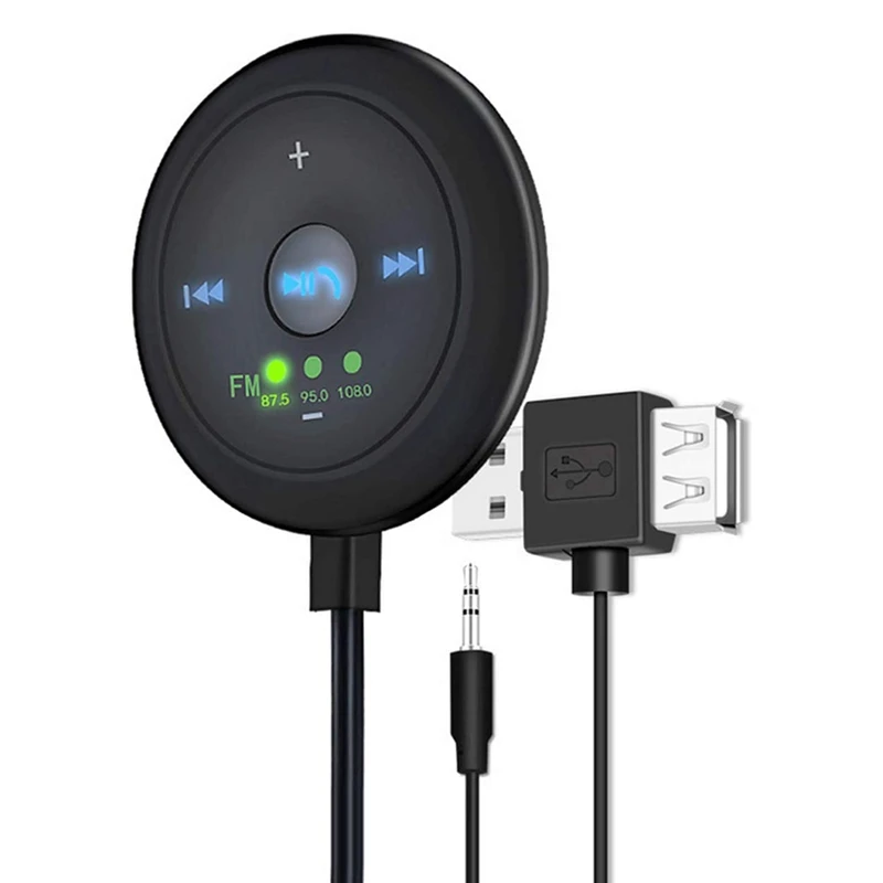 Bluetooth Car Kit FM Tramsmitter Receiver 3.5Mm AUX Audio Hands-Free Calling Adapter Builtin Microphone With LED Display
Bluetooth Car Kit FM Tramsmitter Receiver 3.5Mm AUX Audio Hands-Free Calling Adapter Builtin Microphone With LED Display