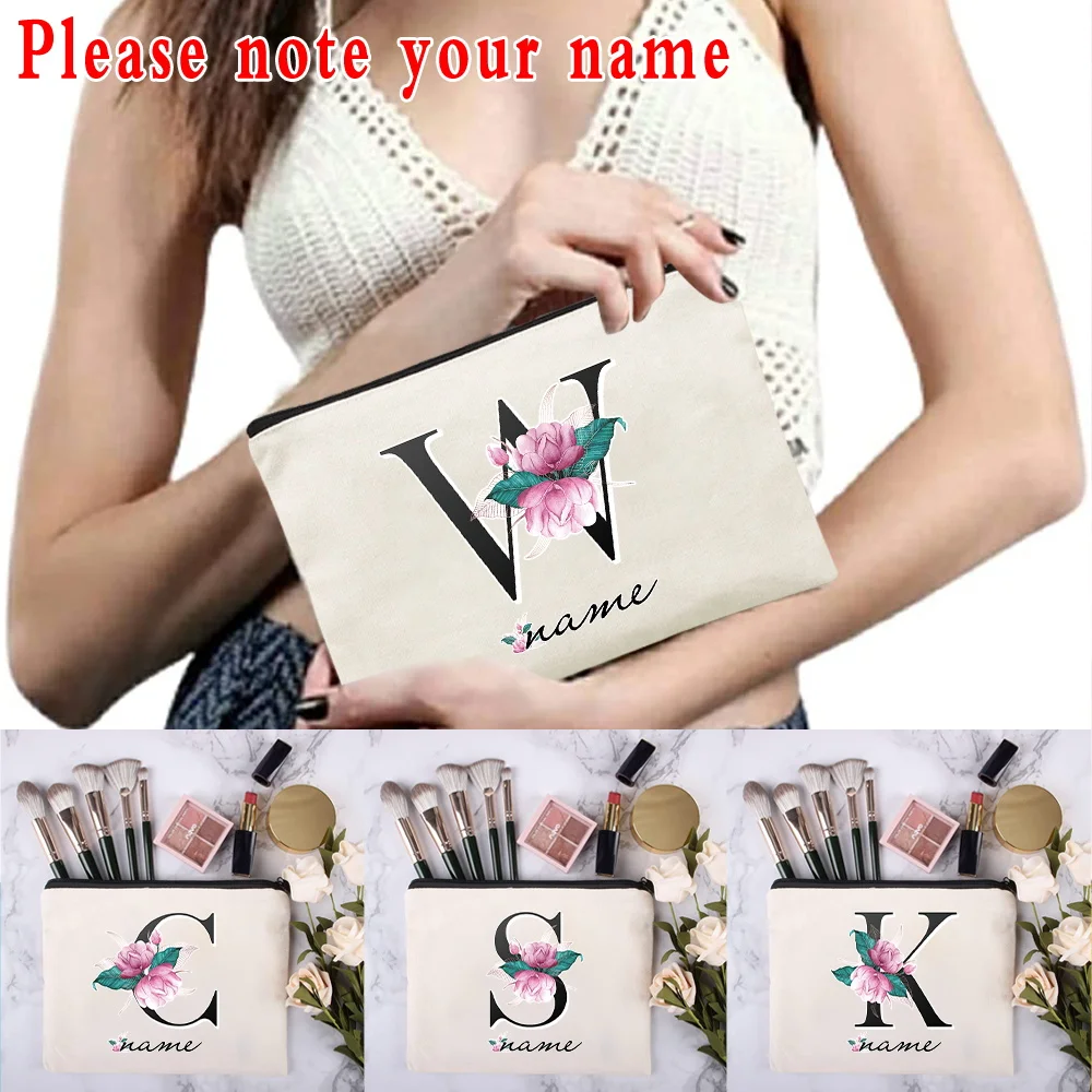 Cosmetic Bag Women Custom Name 26 Black Letter Makeup Case Organizer Korean Make Up Bags Outdoor Travel Toiletry Bag Beauty Case 
Cosmetic Bag Women Custom Name 26 Black Letter Makeup Case Organizer Korean Make Up Bags Outdoor Travel Toiletry Bag Beauty Case