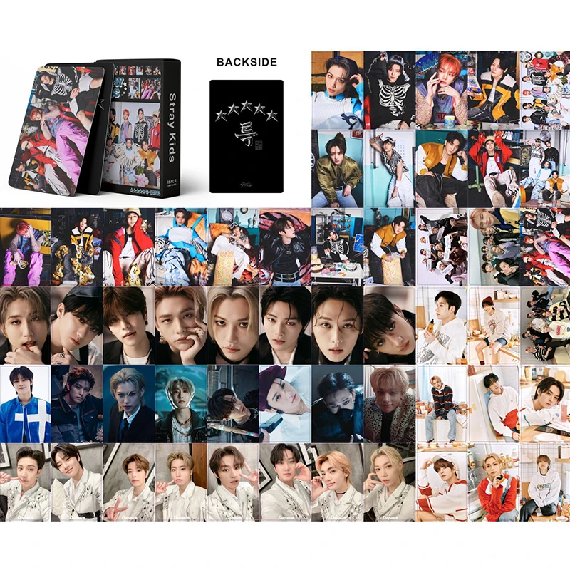 55pcs/set Stray Kids 5-STAR Lomo Card HD Photo Print Cards Pictures for Fans Gift Collection
55pcs/set Stray Kids 5-STAR Lomo Card HD Photo Print Cards Pictures for Fans Gift Collection