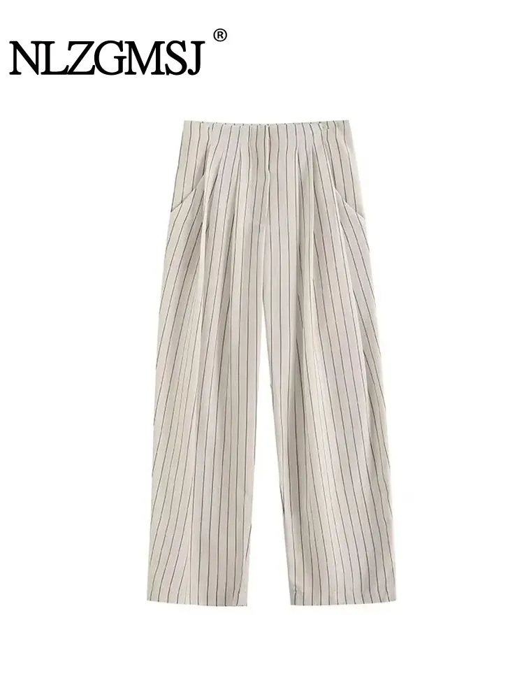 Nlzgmsj TARF 2023 Women Loose Drawstring Wide Leg Pants Women Streetwear Straight Casual Striped High Waist Trousers Pant Women
Nlzgmsj TARF 2023 Women Loose Drawstring Wide Leg Pants Women Streetwear Straight Casual Striped High Waist Trousers Pant Women