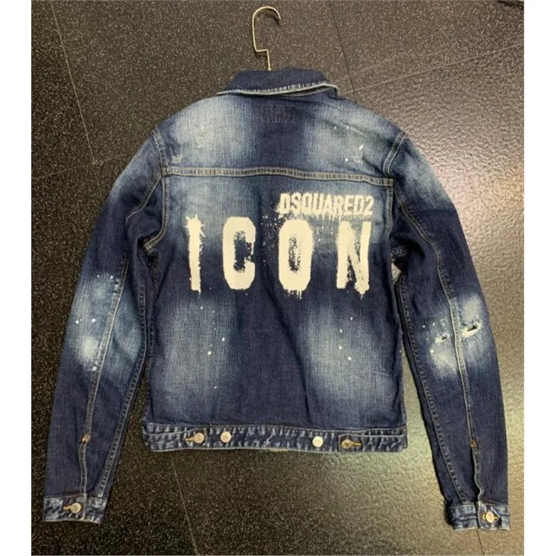 2022 Dsquared2 Brand Hot Mens Denim Jacket Fashion Casual Slim DSQ Print Ripped Denim Coat For Men Motorcycle Biker Denim Jacket
2022 Dsquared2 Brand Hot Mens Denim Jacket Fashion Casual Slim DSQ Print Ripped Denim Coat For Men Motorcycle Biker Denim Jacket