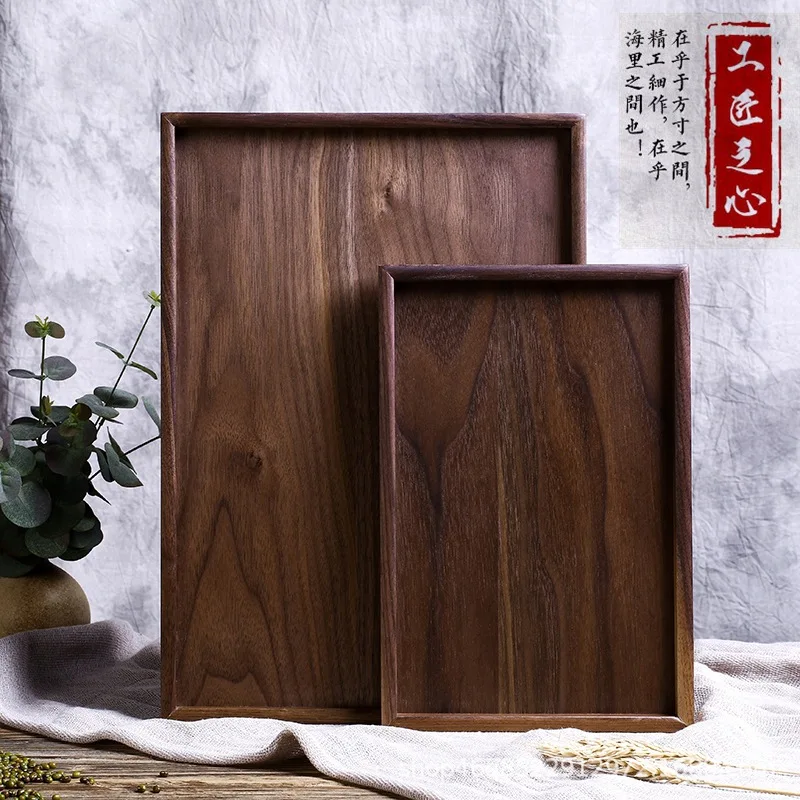 Black Walnut Rectangular Tray Hotel Restaurant Wooden Fruit Tray Cake Breakfast Snack Storage Organization Tea Tray 40x28x2cm
Black Walnut Rectangular Tray Hotel Restaurant Wooden Fruit Tray Cake Breakfast Snack Storage Organization Tea Tray 40x28x2cm