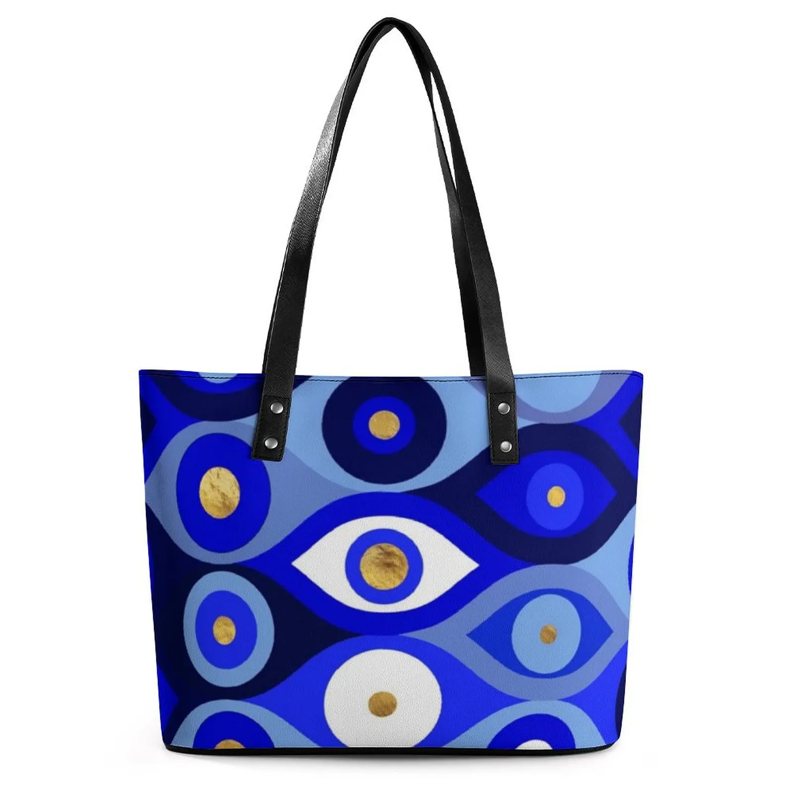Evil Eye Blues Handbags Greek Matiasma Business Tote Bag Student Streetwear Shoulder Bag Designer Handle PU Leather Shopper Bags
Evil Eye Blues Handbags Greek Matiasma Business Tote Bag Student Streetwear Shoulder Bag Designer Handle PU Leather Shopper Bags