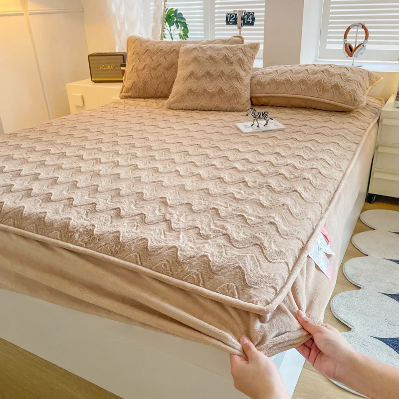 Bed Cover Plush Fitted Sheet for Winter couvre lit Warm Bedsheet with Elastic Band Home Mattress Cover(No Pillowcase)
Bed Cover Plush Fitted Sheet for Winter couvre lit Warm Bedsheet with Elastic Band Home Mattress Cover(No Pillowcase)