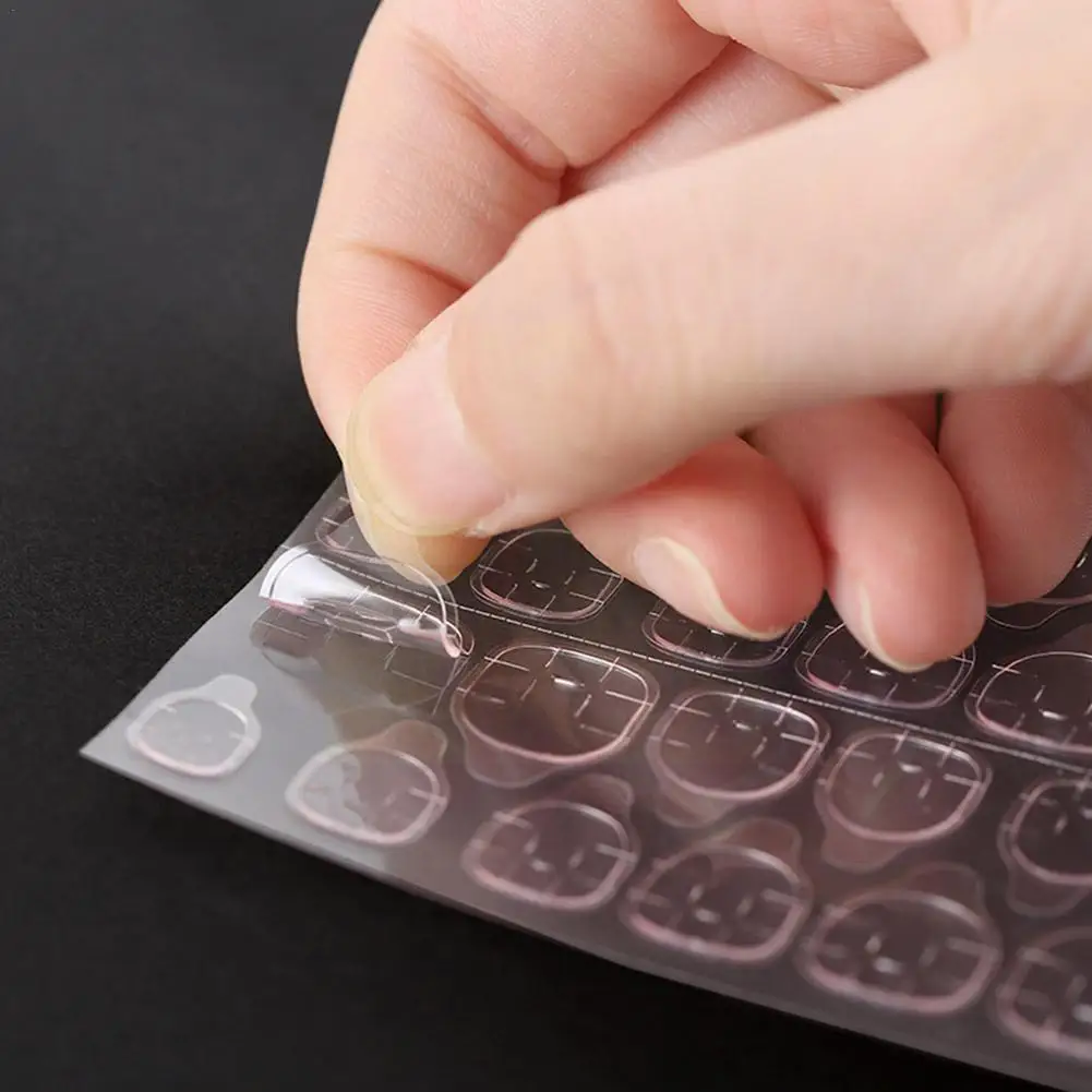 

Двухсторонние наклейки прозрачный клей для ногтей накладные многоразовые желейные инструменты двусторонние клейкие наклейки для ногтей двойные накладные ногти DIY X3P7