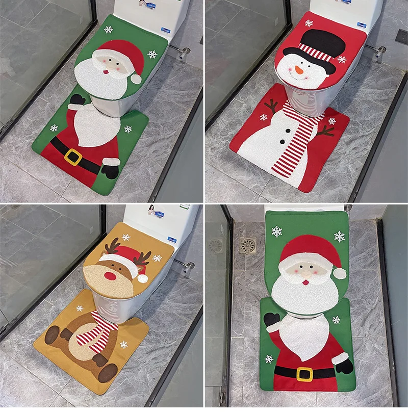 New Christmas Decorative Supplies Toilet Cover Bathroom Creative Decoration Two Piece Set Of Christmas Decorations
New Christmas Decorative Supplies Toilet Cover Bathroom Creative Decoration Two Piece Set Of Christmas Decorations