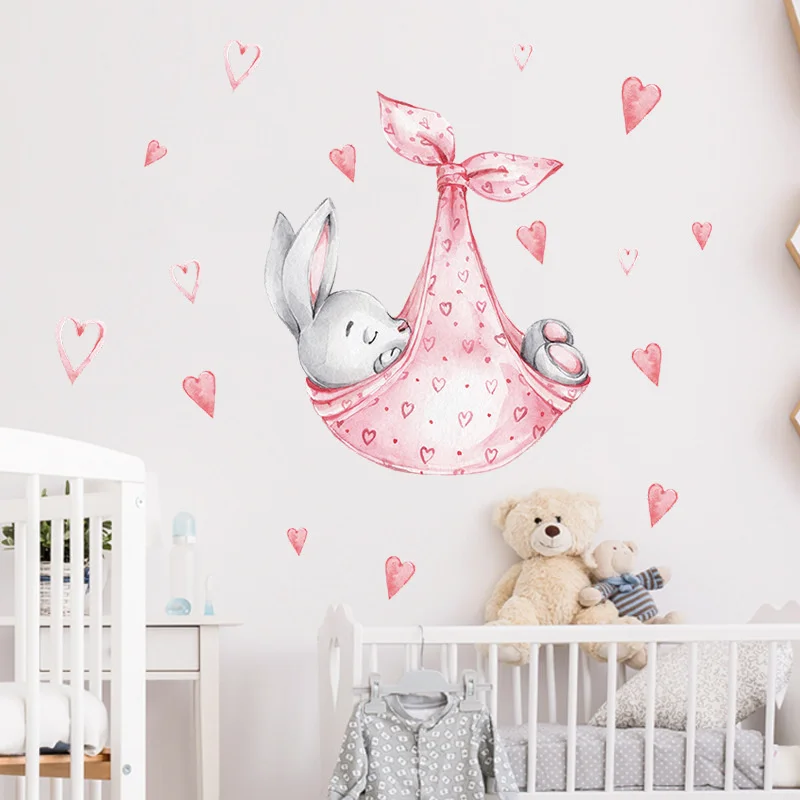Gils'bedroom Pink Cartoon Love Bunny Decoration Childish Cute Good Night Wall Stickers Simple Cheap DIY Home Decorative Stickers
Gils'bedroom Pink Cartoon Love Bunny Decoration Childish Cute Good Night Wall Stickers Simple Cheap DIY Home Decorative Stickers